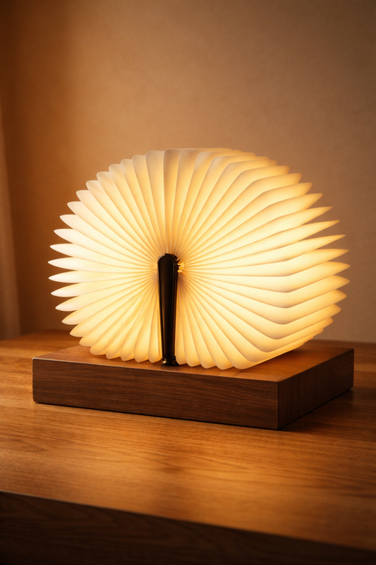 Amber Hollow Illuminating Book Sculpture